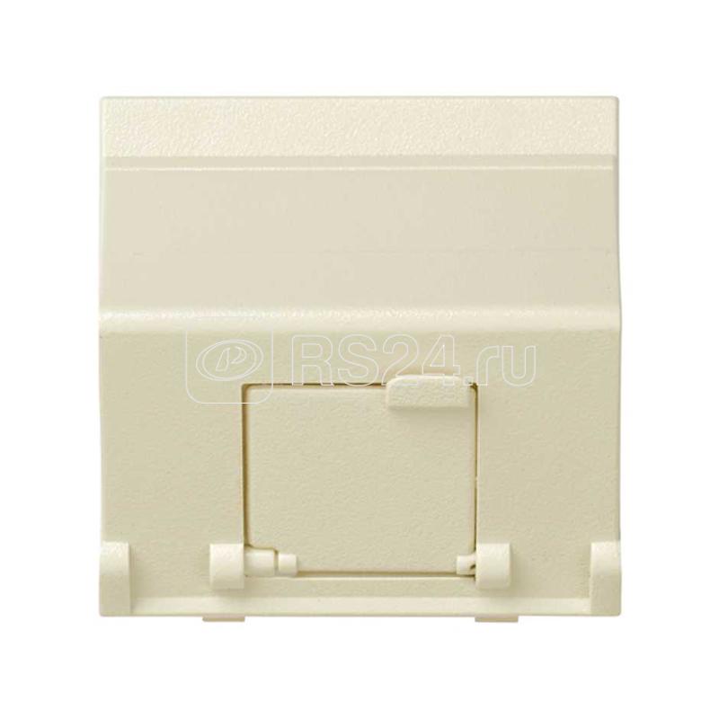 Адаптер на 1 RJ45(12) коннектор наклонный широкий Simon27 сл. кость 27081-32