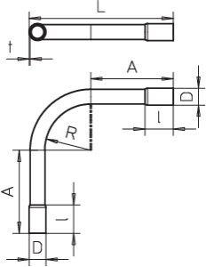 Дуга для трубы d16мм SB16W ALU алюм. OBO 2046012