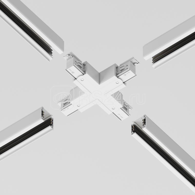 Коннектор Х-образный Trinity бел. Voltega TRA-VGL005CX-31W