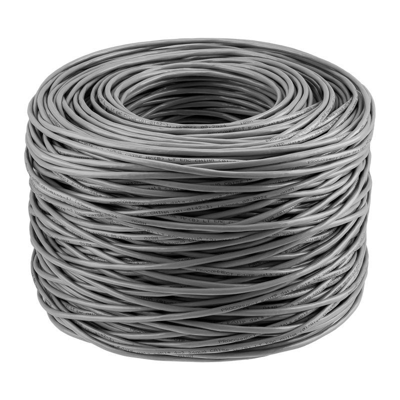 Кабель витая пара F/UTP кат.5e 4х2х24AWG solid CCA PVC INDOOR омедненный сер. (м) PROCONNECT 01-0142-3