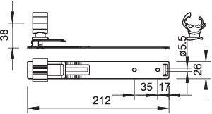 Держатель проволоки для шиферной кровли 157 LK-CU OBO 5215382