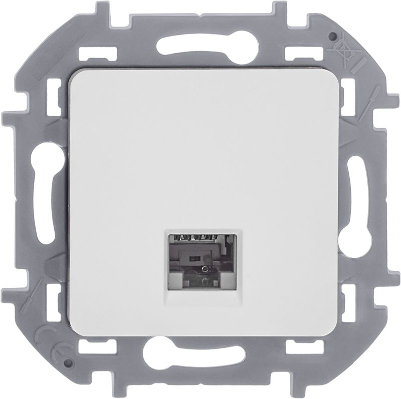 Розетка компьютерная Inspiria RJ45 кат.6 UTP механизм бел. IEK 673830