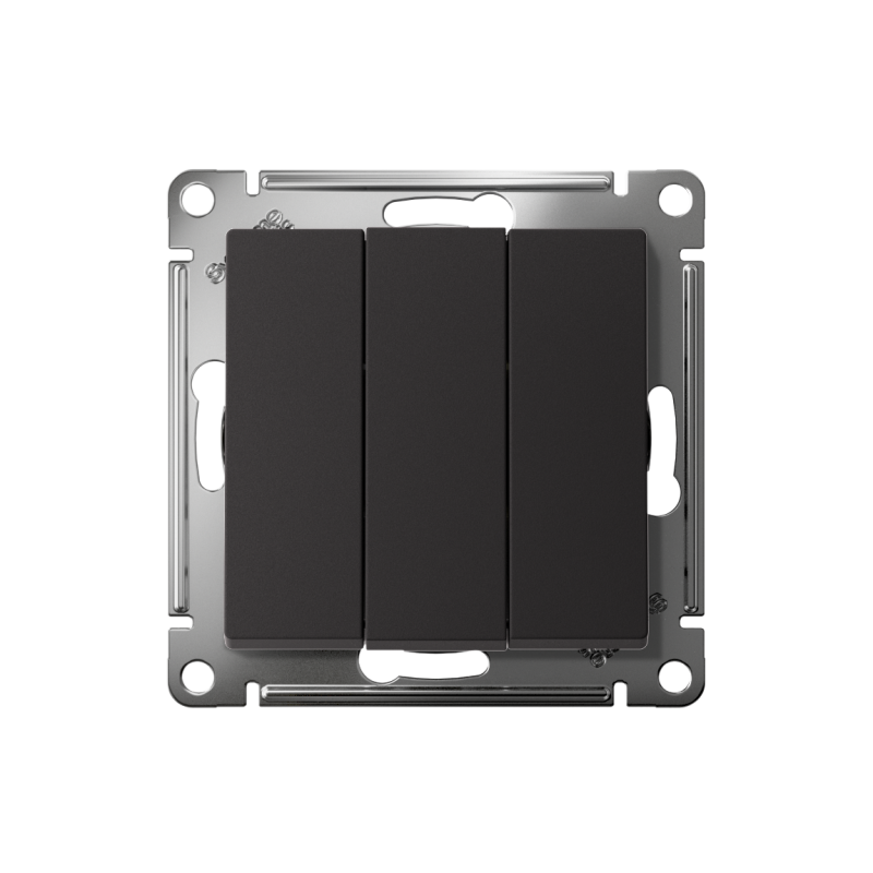 Выключатель 3-кл. СП AtlasDesign 10А IP20 (сх. 1+1+1) 10AX механизм карбон SE ATN001031
