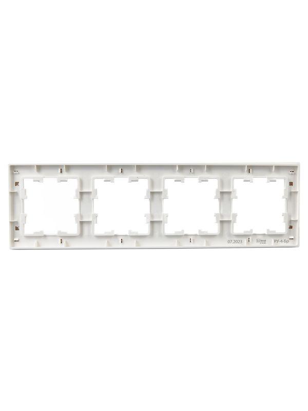 Рамка 4-м BRITE РУ-4-Бр бел. рифленый IEK BR-M42-51-K01