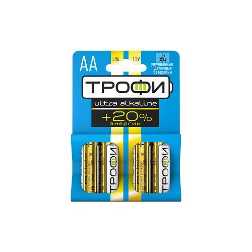 Элемент питания алкалиновый AA/LR6 LR6-4BL Ultra (блист.4шт) Трофи Б0015138