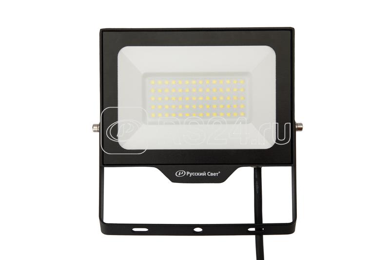 Прожектор светодиодный СДО FL 10 C 50W VW 865 BK CL 192х148х28мм 50Вт 6500К IP65 уличный черн. Русский Свет 15081023055