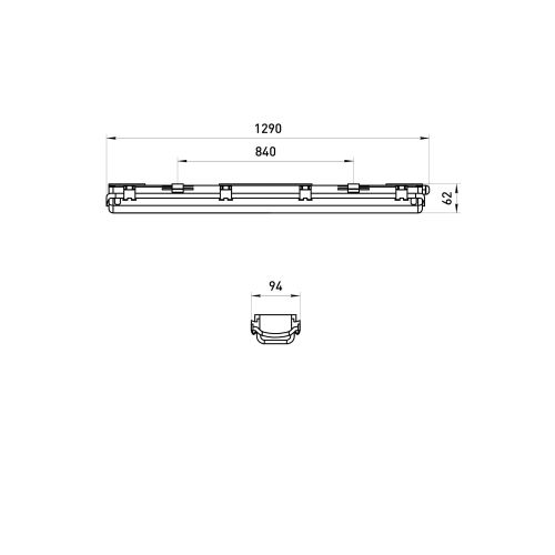 Светильник SPP-101-0-002-120 IP65 под 2 светодиод. лампы T8 G13 LED 2x1200мм Эра Б0043658