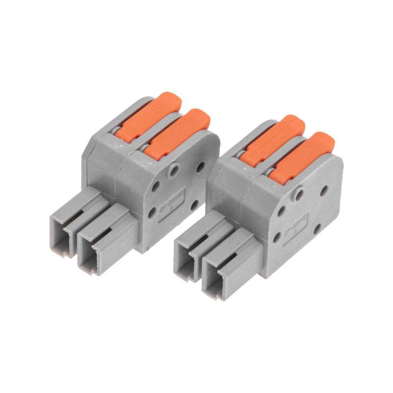 Клемма проходная разъемная СМК 222-422R 2п 0.2-2.5/4кв.мм сер. (блист.5шт) Rexant 07-5262-5