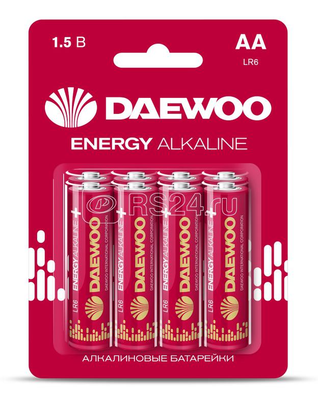 Элемент питания алкалиновый AA/LR6 1.5В Energy Alkaline 2021 BL-8 (уп.8шт) DAEWOO 5031081