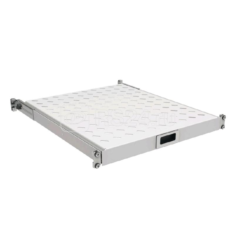 Полка стационарная 19дюйм 0.5U изменяем. Г=650-750мм Ш=450мм нагр. до 70кг WZ-8264-80-05-650-011 RAL 7035 с универс. крепл. для 19дюйм шкафов и стоек Г=800мм сер. ZPAS 425518