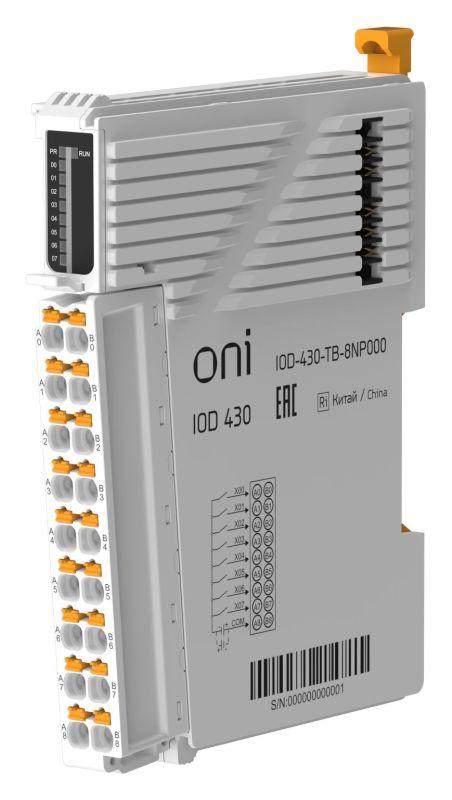 Модуль дискретного ввода IOD 430 8 сигналов NPN/PNP ONI IOD-430-TB-8NP000