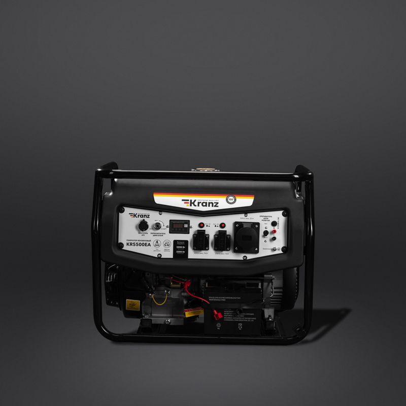 Генератор бензиновый KR5500EA 5.5кВт 230В 25л коннектор автоматики электростартер KRANZ KR-16-1135
