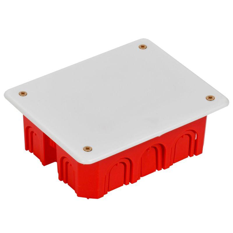 Коробка распаячная СП 120х92х45 КМ41028 для полых стен (с саморезами пластиковые лапки с крышкой) IEK UKG11-120-092-045-P