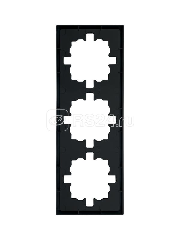 Рамка 3-мест. горизонт. ZIMA черн. бархат LEZARD 704-4200-148