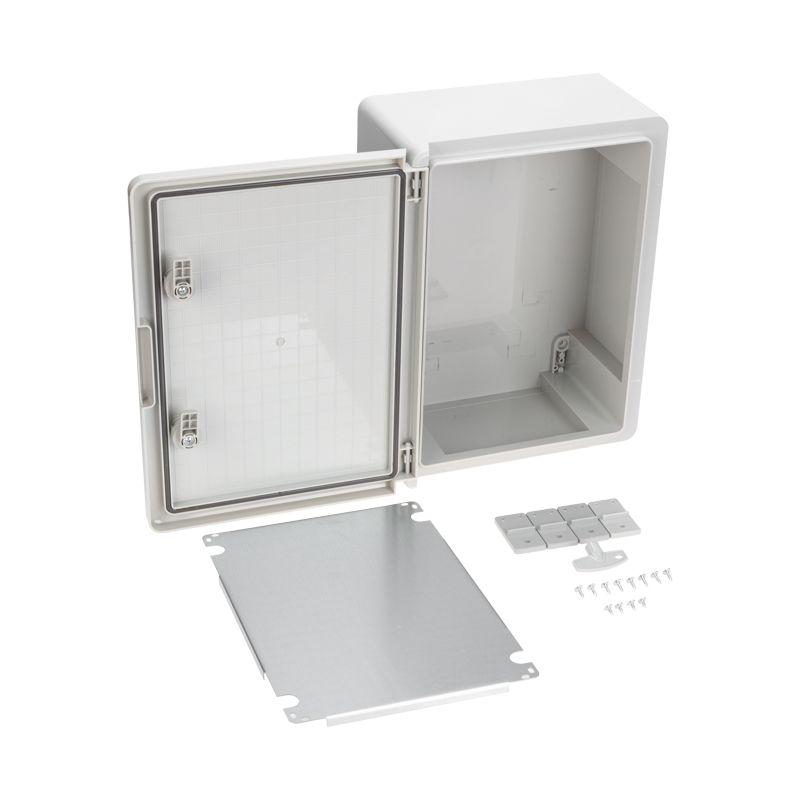 Корпус пластиковый ЩМПп 400х300х170 ABS УХЛ1 IP65 с монтажной панелью Rexant 11-0402