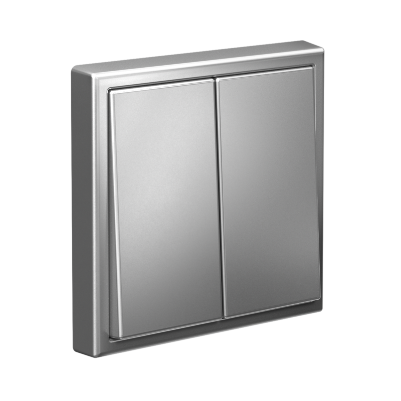 Выключатель кнопочный 2-кл. ArtGallery (сх. 2) 10А механизм сталь SE GAL000917