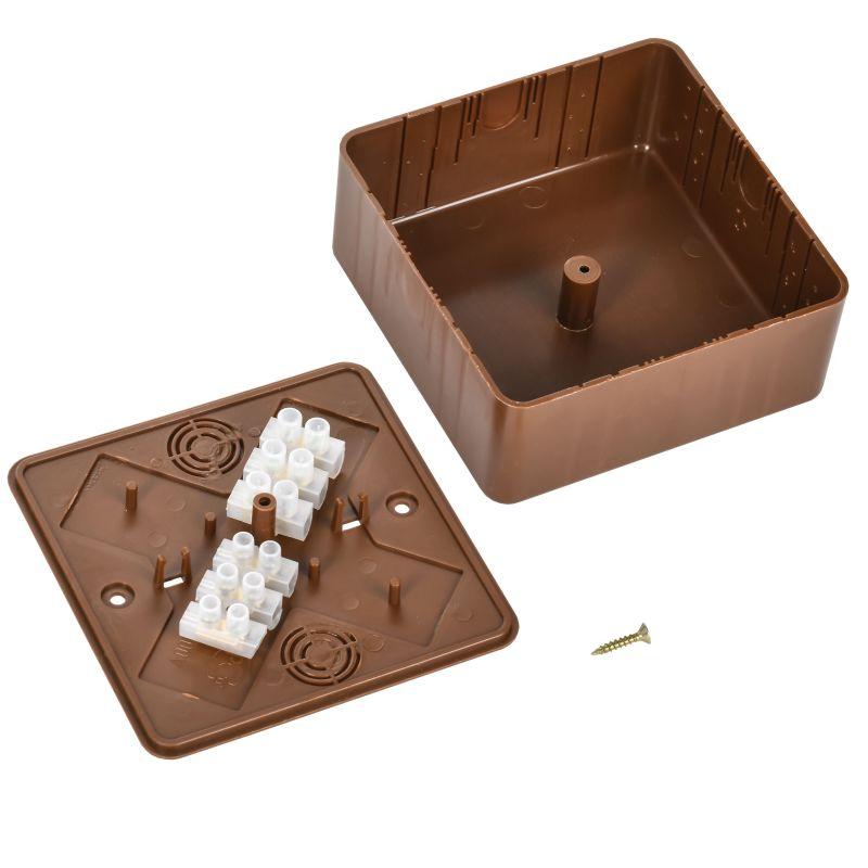 Коробка распаячная ОП 100х100х44 IP20 КМ41222-05 (6 клем. 6кв.мм) дуб IEK UKO10-100-100-044-K24