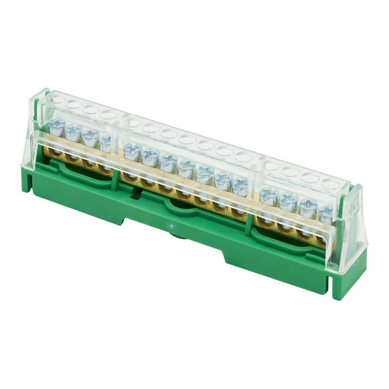Клемма винт. п/п 15х5.5ммх1 зел. на DIN-рейку DKC T1615