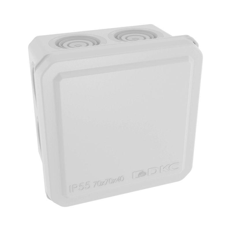 Коробка ответвительная с 8+2 кабельными вводами д.20/20мм IP55 70х70х40мм DKC 53770 Коробка ответвительная с 8+2 кабельными вводами д.20/20мм IP55 70х70х40мм DKC 53770