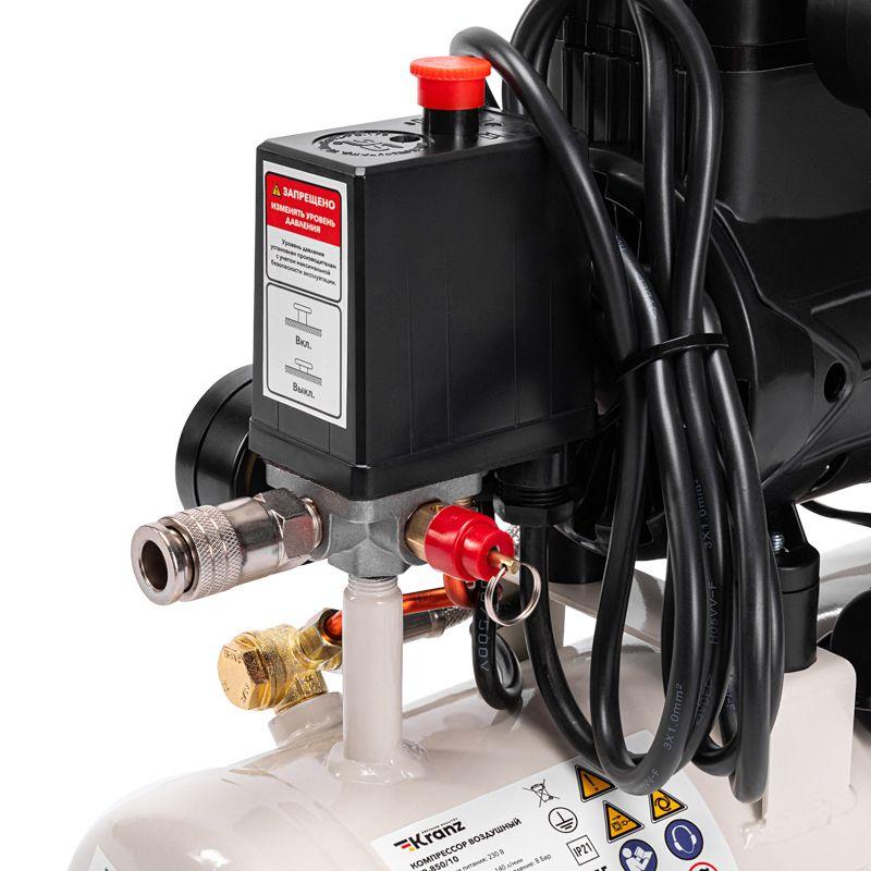 Компрессор воздушный безмасляный KR-850/10 850Вт 140л/мин 10л Kranz KR-16-1161