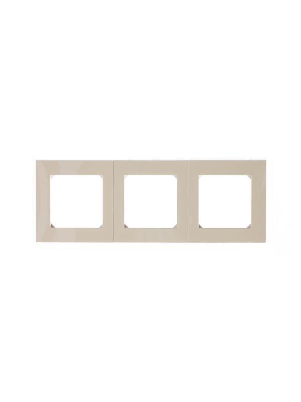 Рамка Levit 3п сл. кость/бел. ABB 2CHH015030A6017