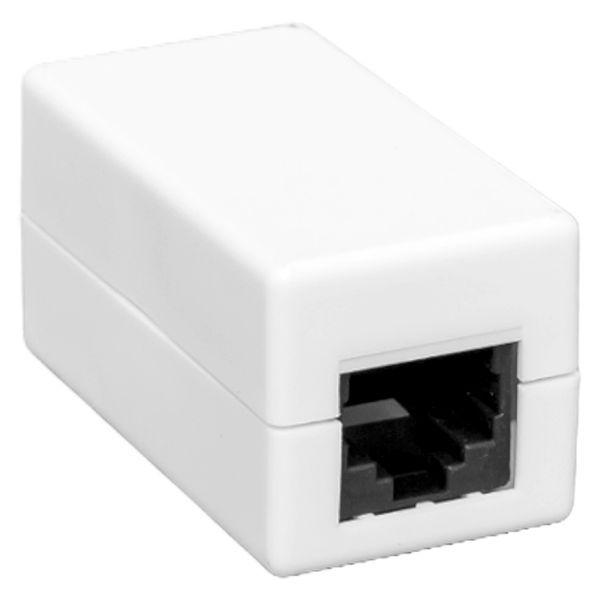 Адаптер проходной RJ45-RJ45 кат.6 неэкранир. бел. TERACOM PRO EKF TRP-INLC-2RJ45-6UTP-WH