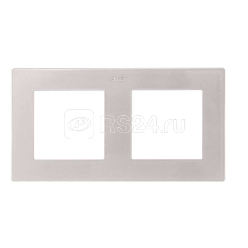 Рамка 2-м Simon24 алюм. 2400620-033