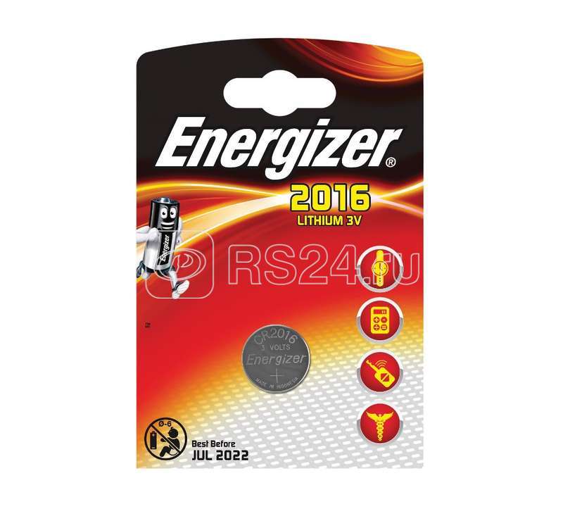 Элемент питания литиевый CR2016-1BL (10/140/13440) (блист.1шт) Energizer Б0031450 Элемент питания литиевый CR2016-1BL (10/140/13440) (блист.1шт) Energizer Б0031450