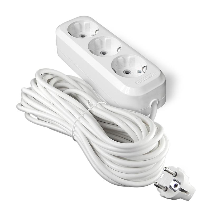 Удлинитель 3х10м с заземл. 10А IP20 E-303 ПВС 3х1 АБС-пластик UNIVersal 9631980