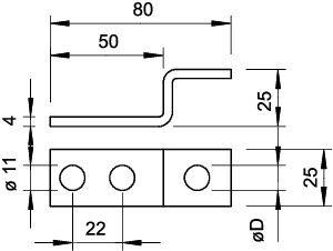 Заглушка торцевая для круглого провод. Rd8-10 и для плоского провод. FL 30х3.5 OBO 5304997