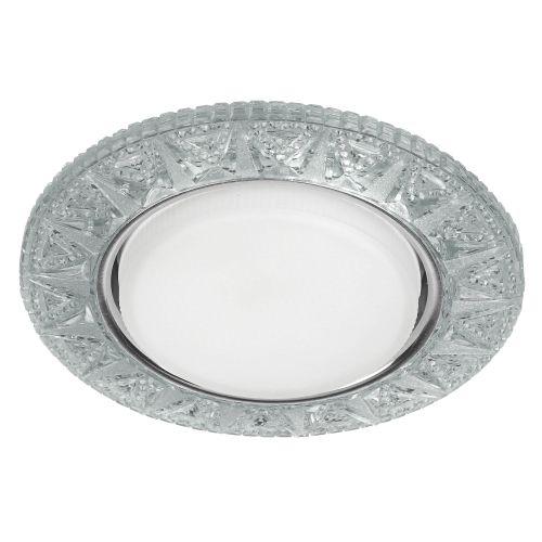 Светильник точечный DK LD22 SL/WH GX53 декор со светодиод. подсветкой прозр. ЭРА Б0029625