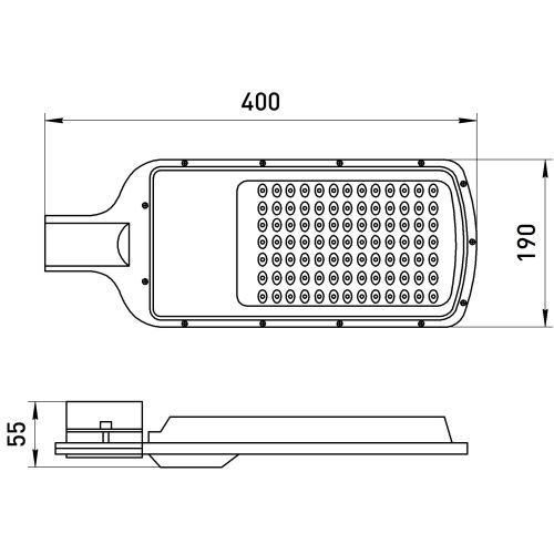 Светильник светодиодный SPP-503-0-50K-100 100Вт 5000К IP65 10000лм КСС:Ш-С уличный консольный (аналог ДКУ) Эра Б0043669