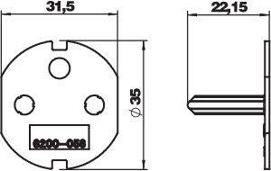 Ключ кодировочн./роз. с заземл. черн. CST-SKS OBO 6106735