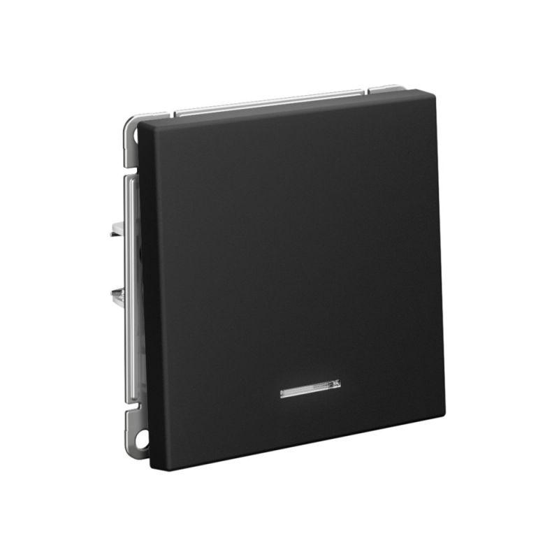 Выключатель 1-кл. ArtGallery (сх. 1а) 10AX с подсветкой механизм карбон SE GAL001013