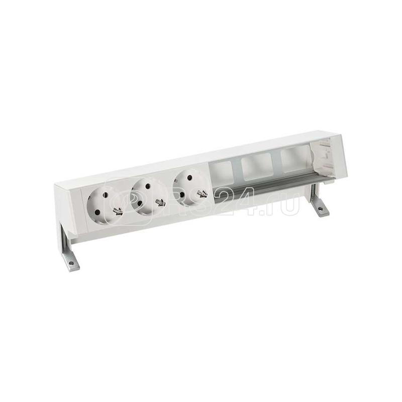 Блок розеточный настольный 3х2P+E 3 пустых мод. бел. Simon 400 42603000-130