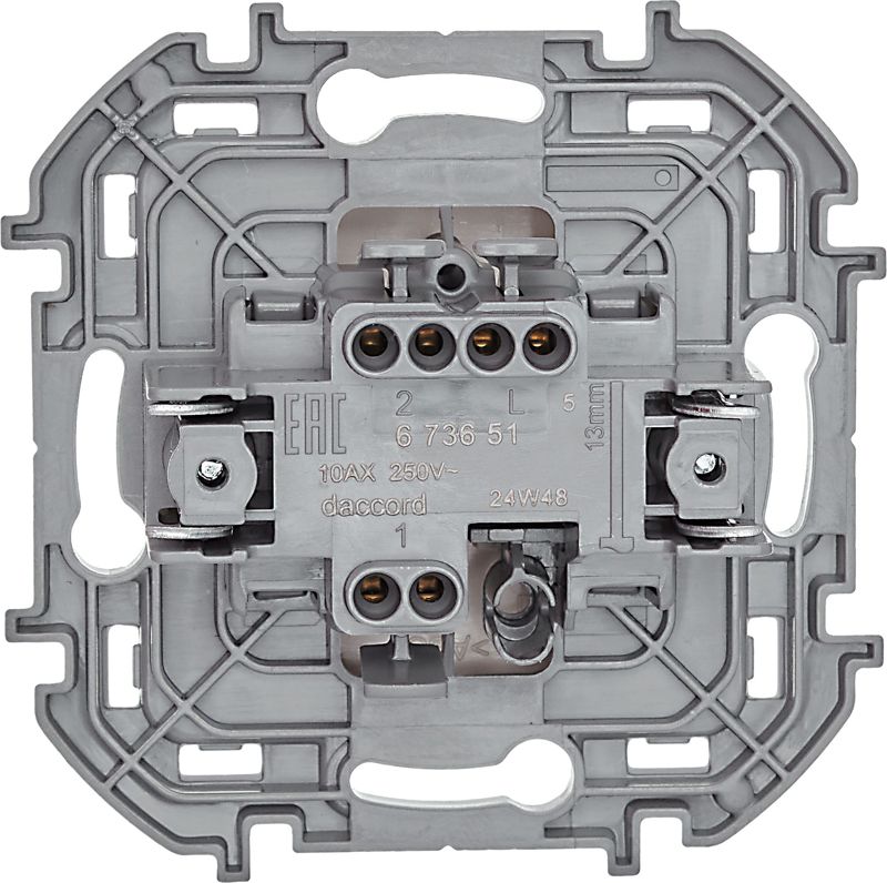 Переключатель 1-кл. Inspiria 10А IP20 250В 10AX механизм сл. кость IEK 673651