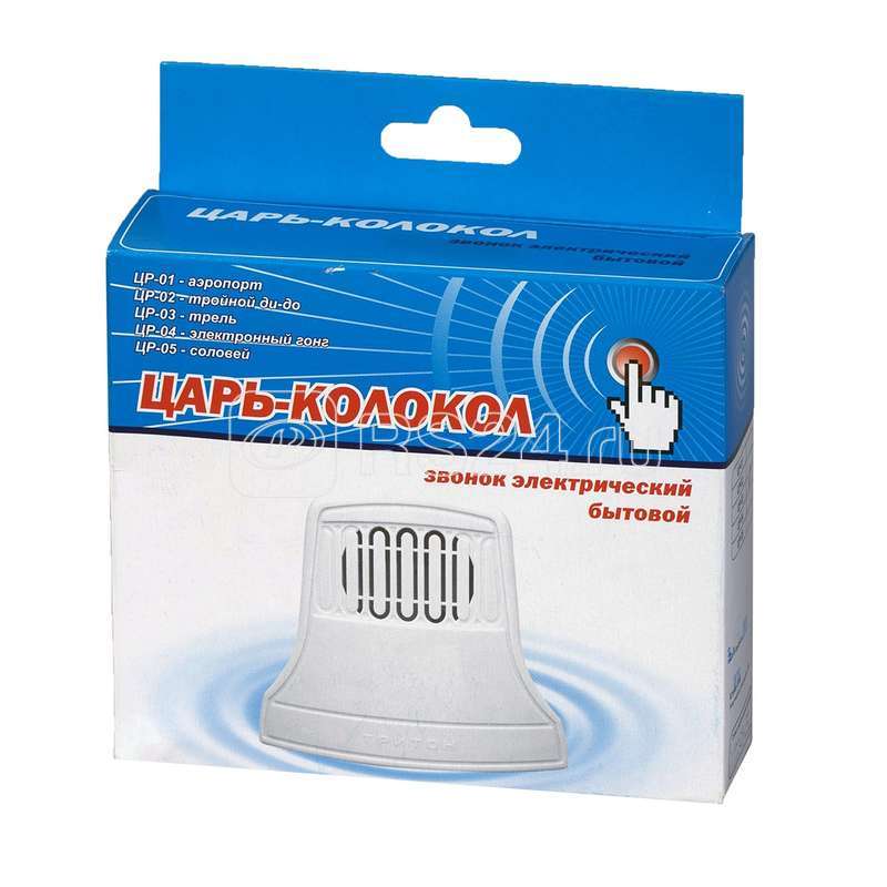 Звонок проводной Царь-колокол тройной ди-до 220В 80-90дБА бел. Тритон ЦР-02