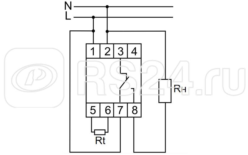 Регулятор температуры RT-821 (от -4 до +5 град.C; с выносным датчиком в комплекте; 2 модуля; монтаж на DIN-рейке; 50-264В AC 16А 1NO/NC IP20) F&F EA07.001.003